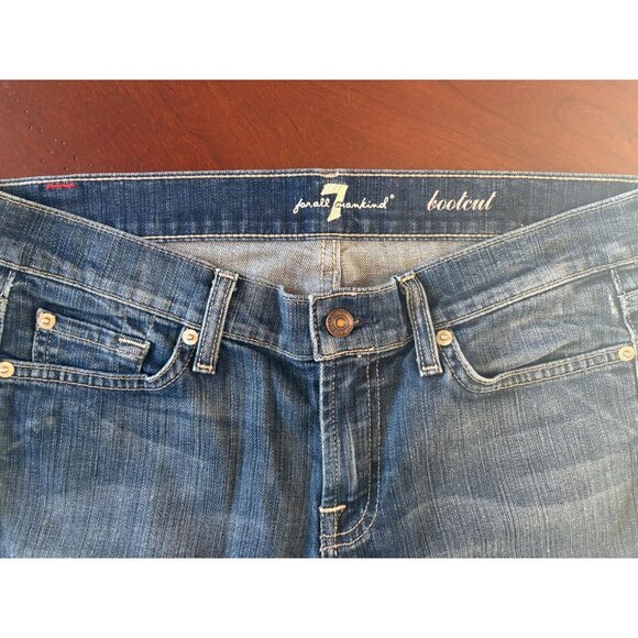 7 For All Mankind SFAM Y2K Bootcut Jeans Low Rise Medium Wash Size 29 - Picture 4 of 12